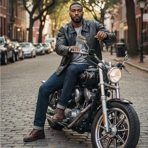 Vintage Butter Soft Men's Black REAL Leather Zip Front XL Jacket